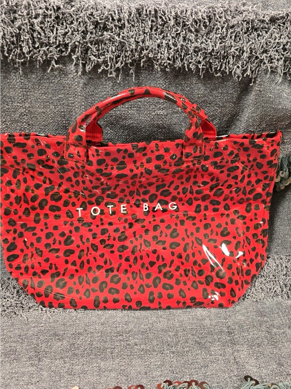 Pick one colorful PVC Tote Bag with Top Handles